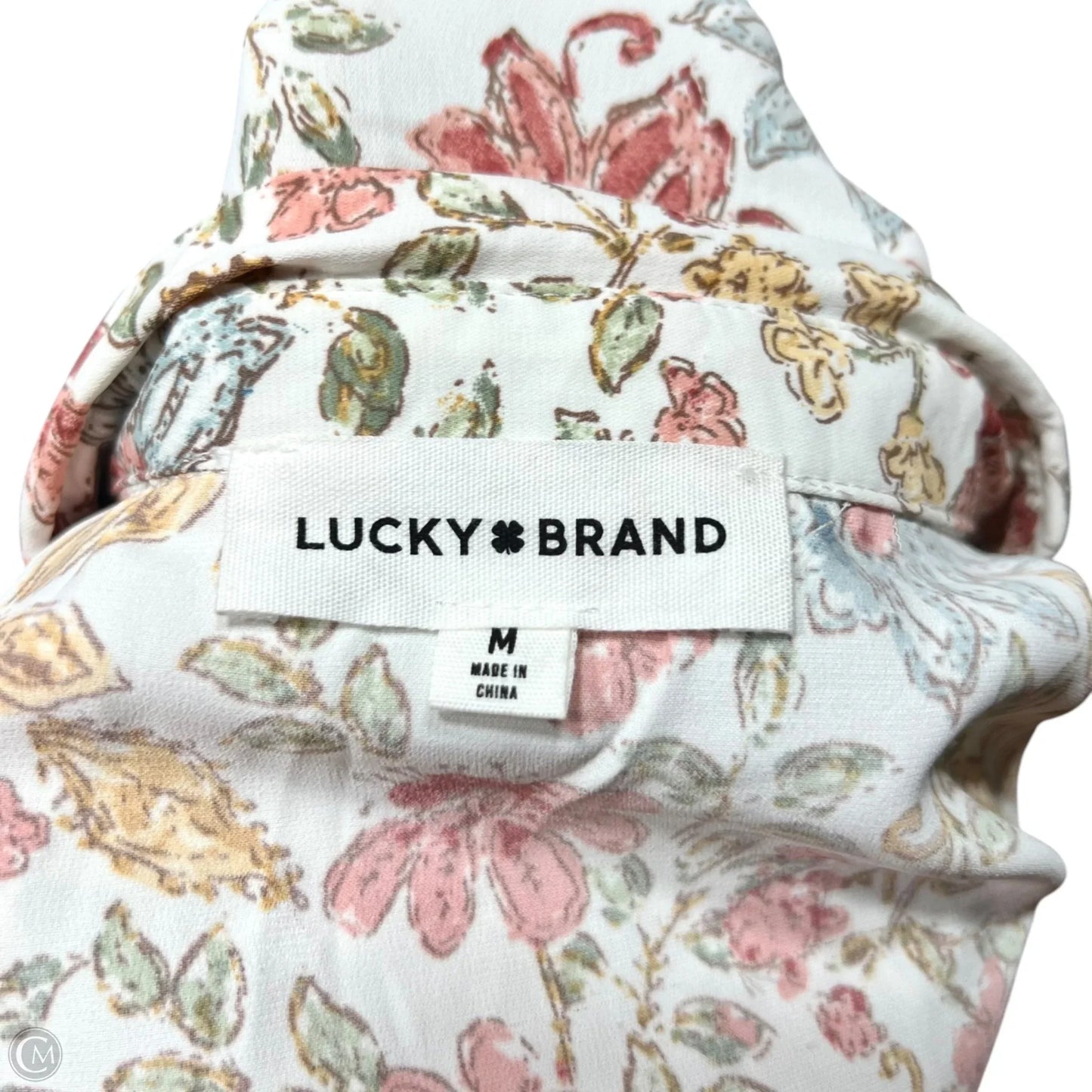Dress Casual Midi By Lucky Brand In Floral Print, Size: M