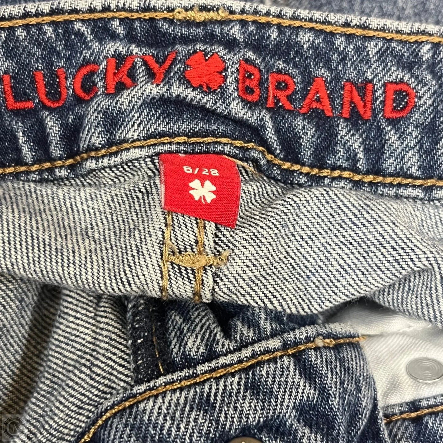 Jeans Straight By Lucky Brand In Blue Denim, Size: 6