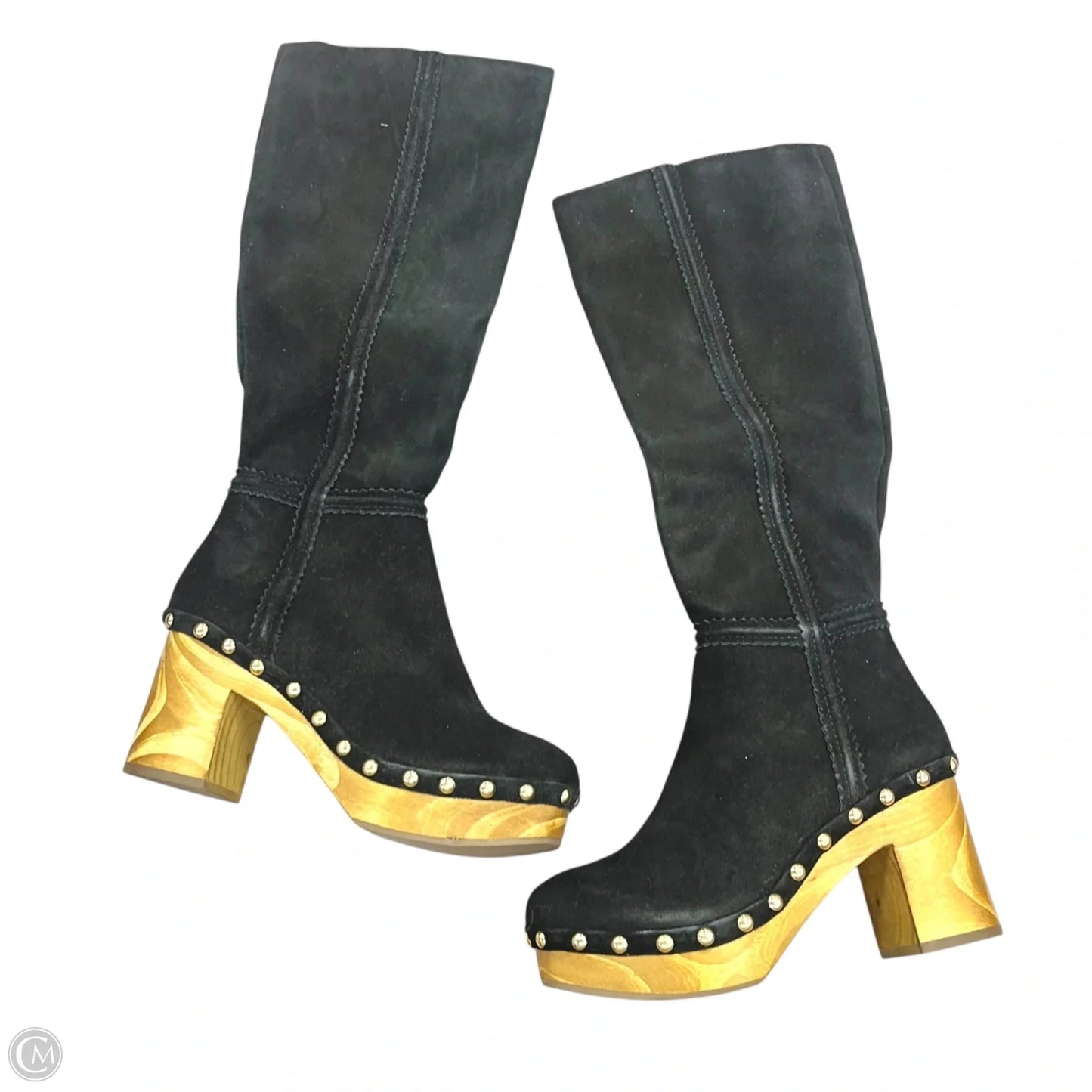 Boots Knee Heels By Matisse In Black & Tan, Size: 6