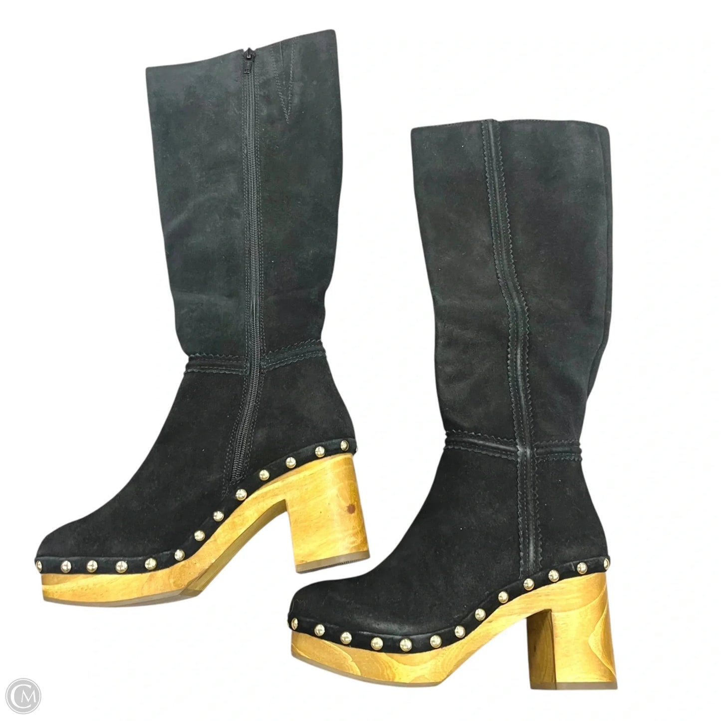 Boots Knee Heels By Matisse In Black & Tan, Size: 6