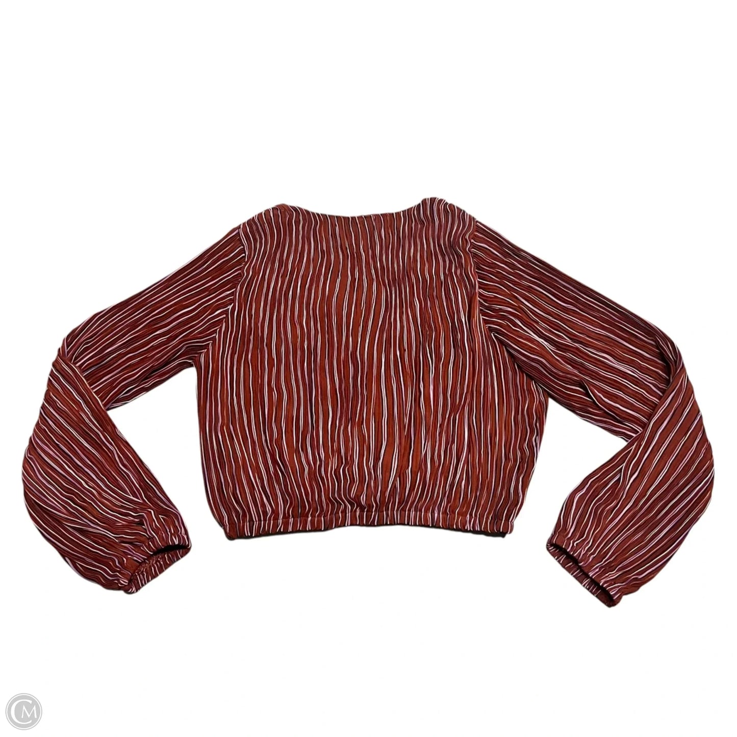 Top Long Sleeve By Astr The Label In Maroon, Size: L
