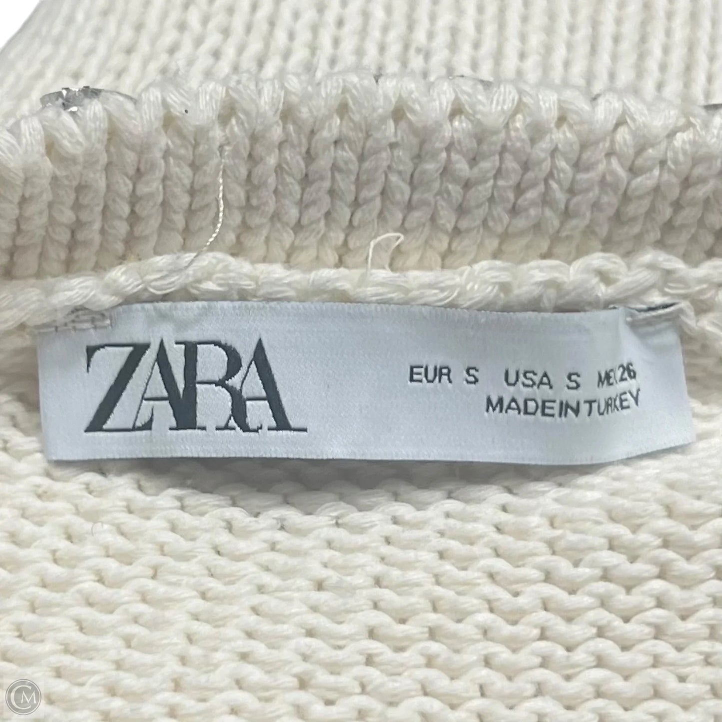 Sweater Cardigan By Zara In Cream, Size: S