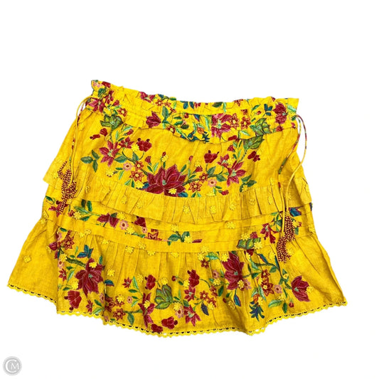 Skirt Mini & Short By Farm Rio In Yellow, Size: Xl
