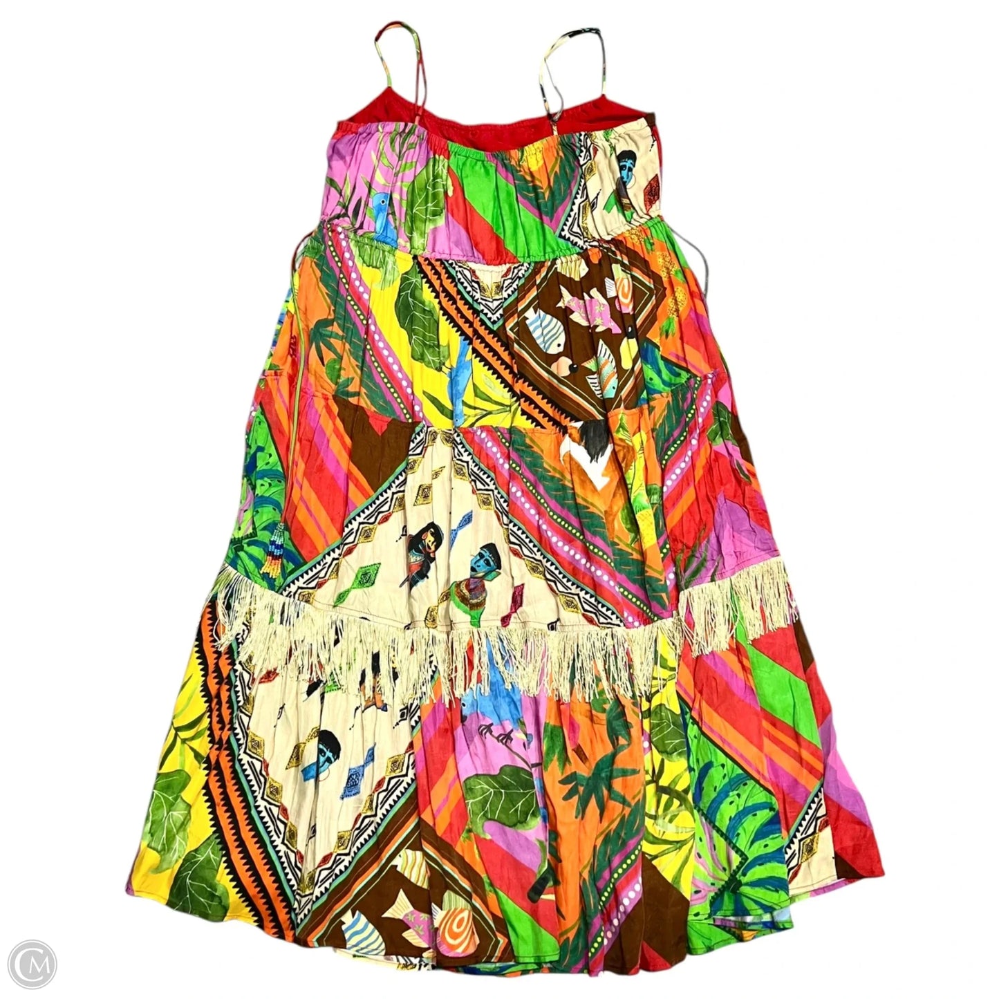 Dress Casual Midi By Farm Rio In Purple & Red, Size: Xl