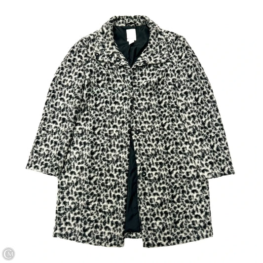 Coat Peacoat By H&m In Leopard Print, Size: M