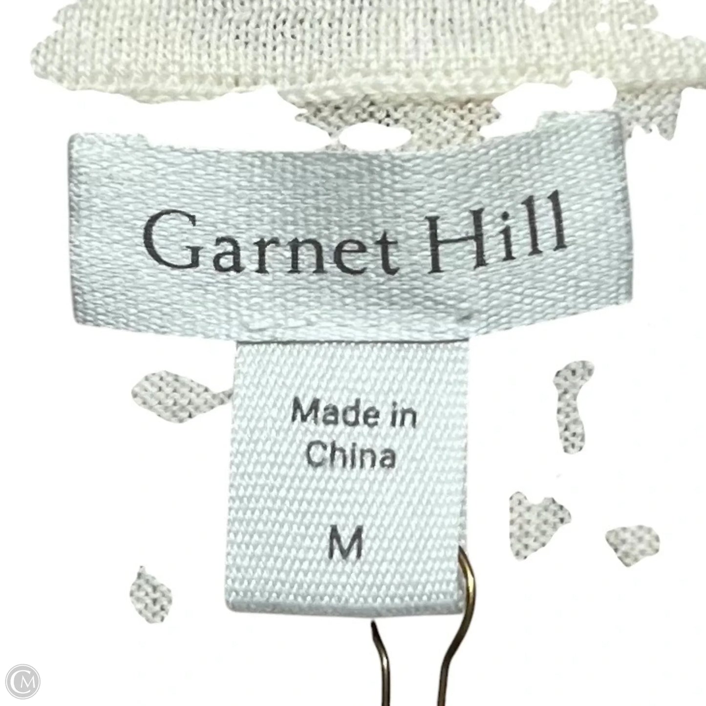 Cardigan By Garnet Hill In Cream & Red, Size: M