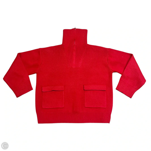 Sweatshirt Collar By Anthropologie In Red, Size: M