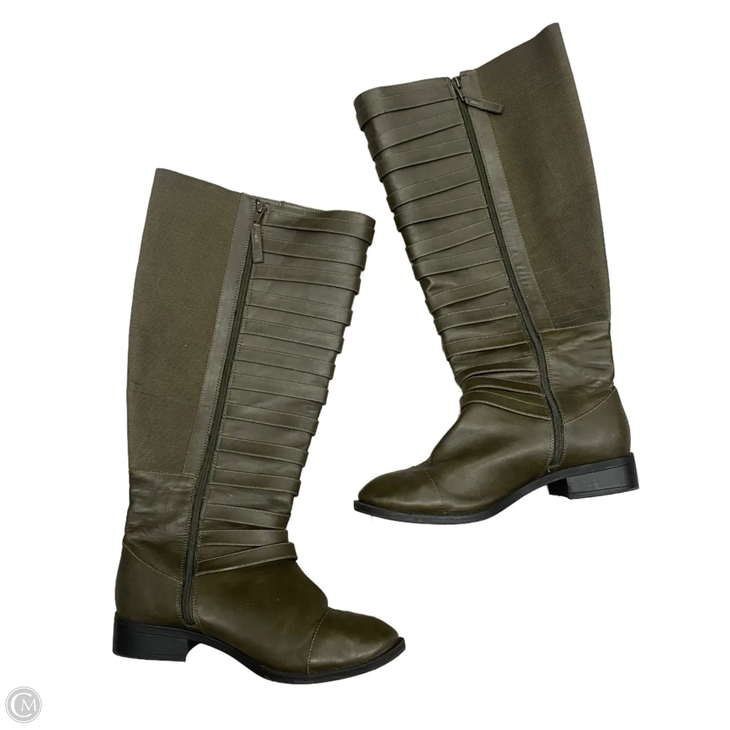 Boots Knee Heels By Torrid In Green, Size: 10