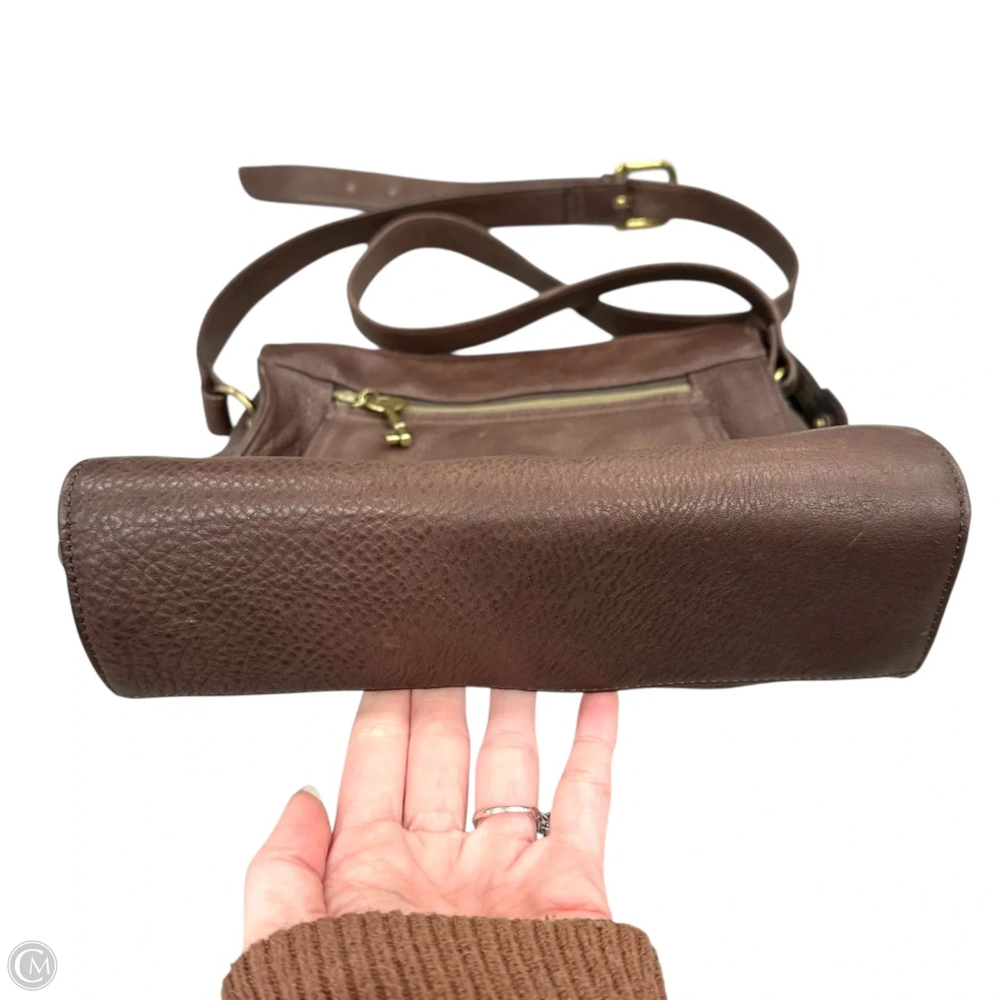 Crossbody Leather By Fossil, Size: Large