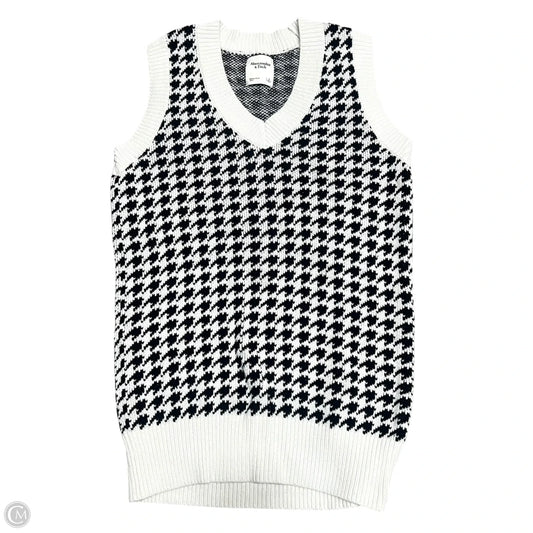 Vest Sweater By Abercrombie And Fitch In Black & White, Size: S