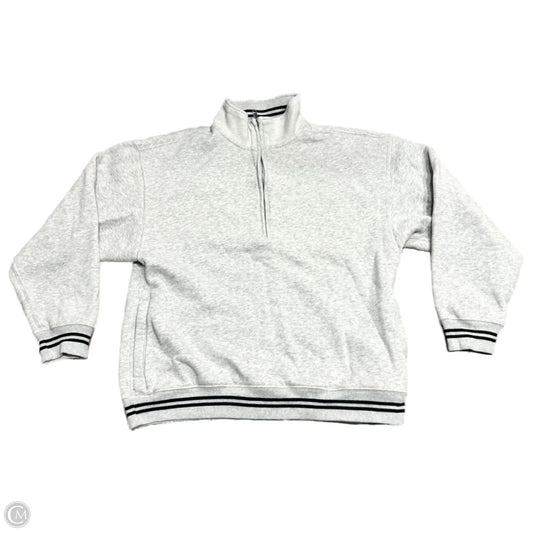 Sweatshirt Collar By Abercrombie And Fitch In Black & Grey, Size: M