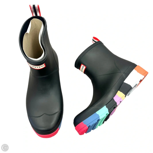Boots Rain By Hunter In Black & Blue, Size: 8