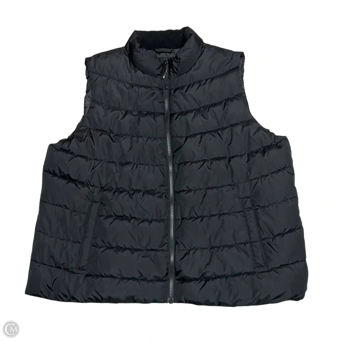Vest Faux Fur & Sherpa By Gap In Black, Size: 2x