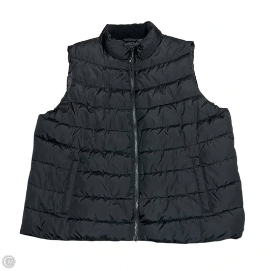 Vest Faux Fur & Sherpa By Gap In Black, Size: 2x