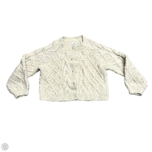 Sweater Cardigan By Lucky Brand In Cream, Size: M