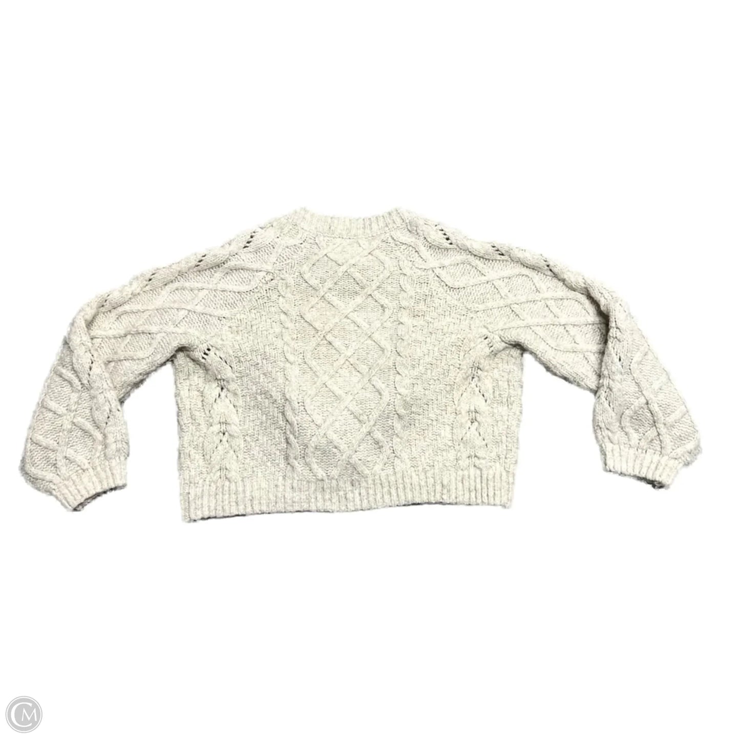 Sweater Cardigan By Lucky Brand In Cream, Size: M