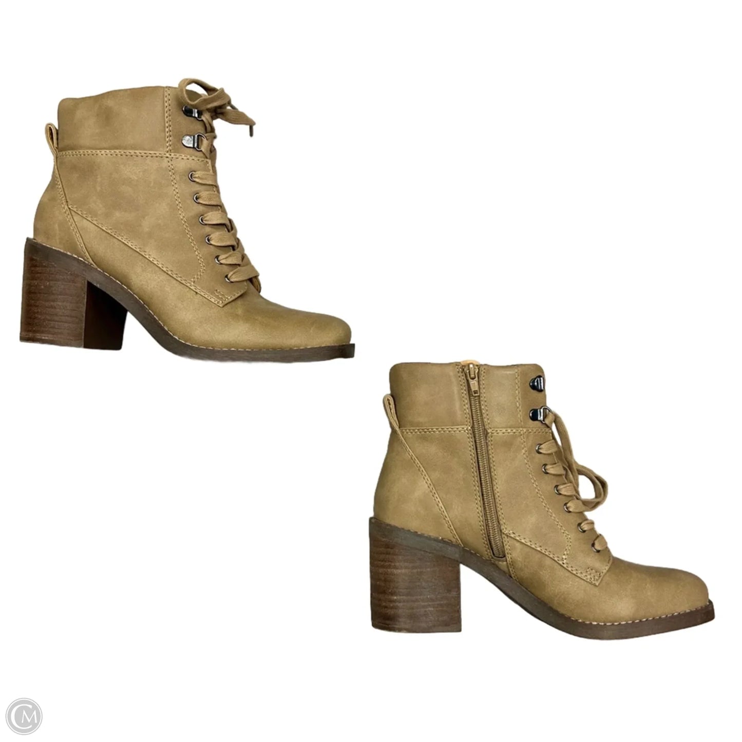 Boots Ankle Heels By Crown Vintage In Brown & Green, Size: 10