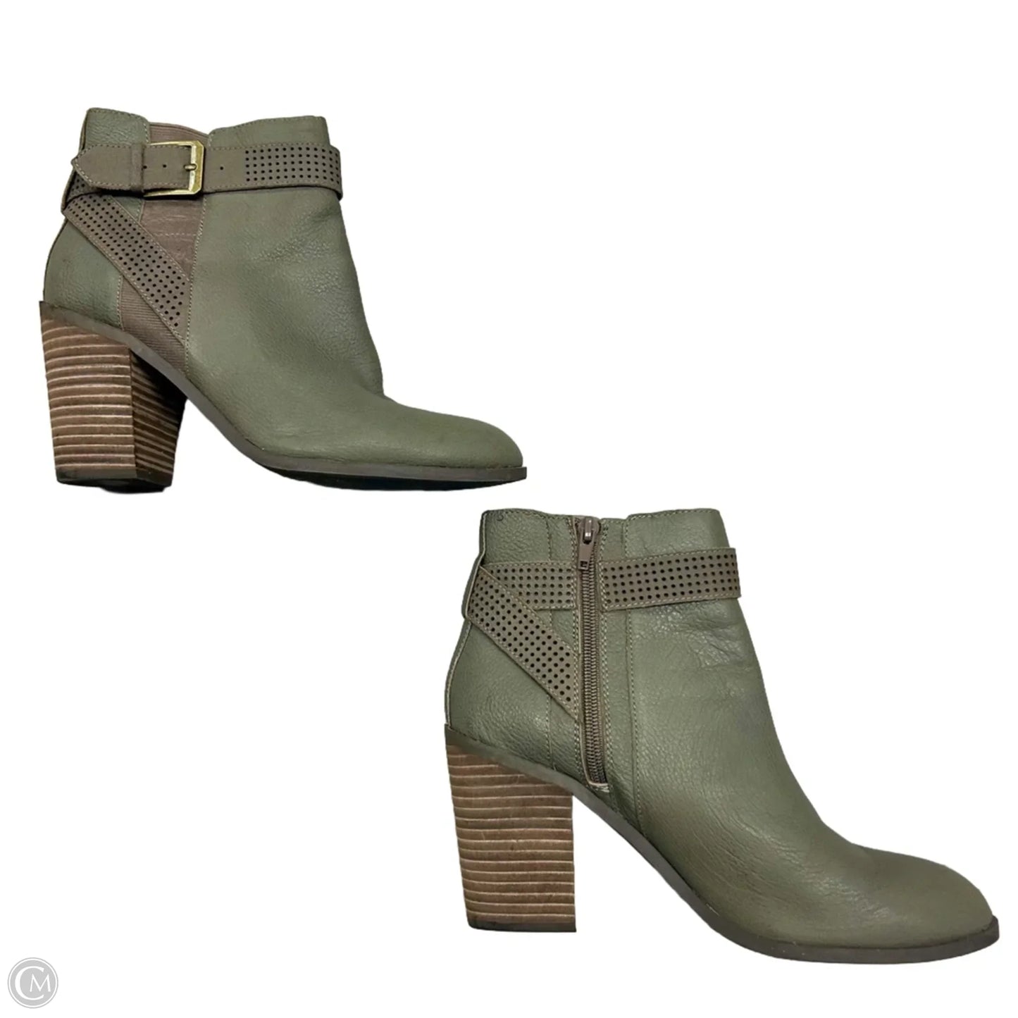 Boots Ankle Heels By Crown Vintage In Brown, Size: 10