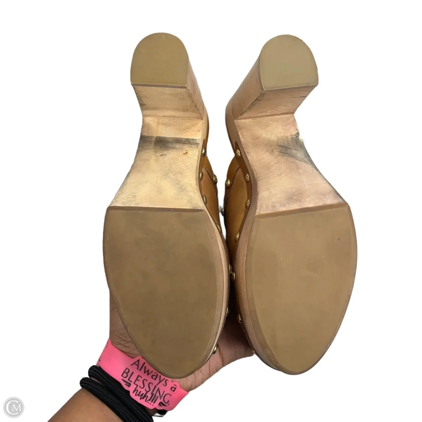 Shoes Heels Block By Franco Sarto In Tan, Size: 9