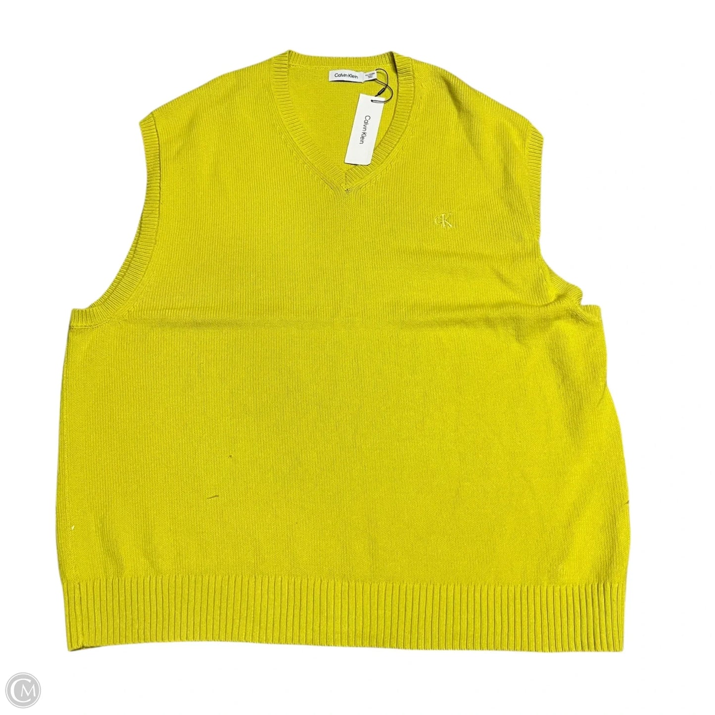Vest Sweater By Calvin Klein In Green, Size: 2x