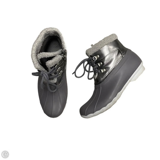 Boots Rain By Sperry In Grey & Silver, Size: 8