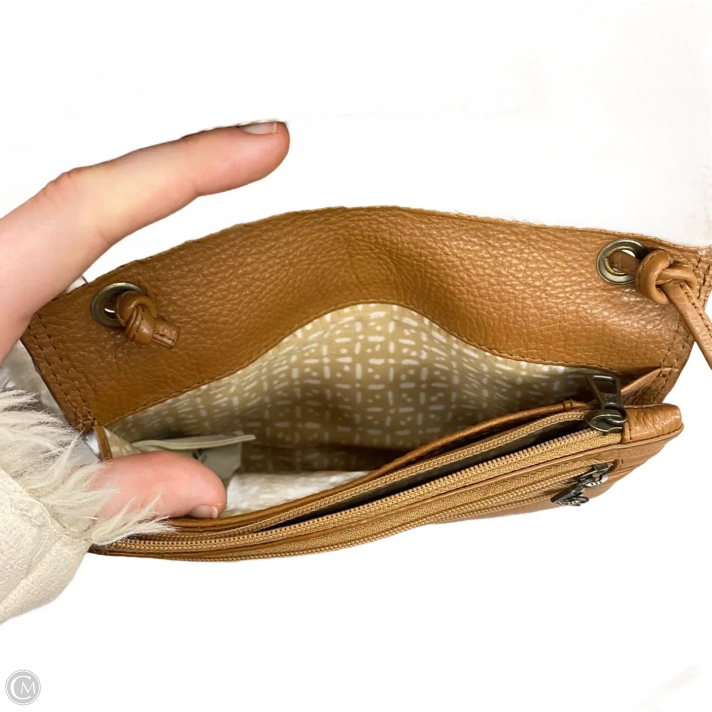 Crossbody Leather By Lucky Brand, Size: Medium