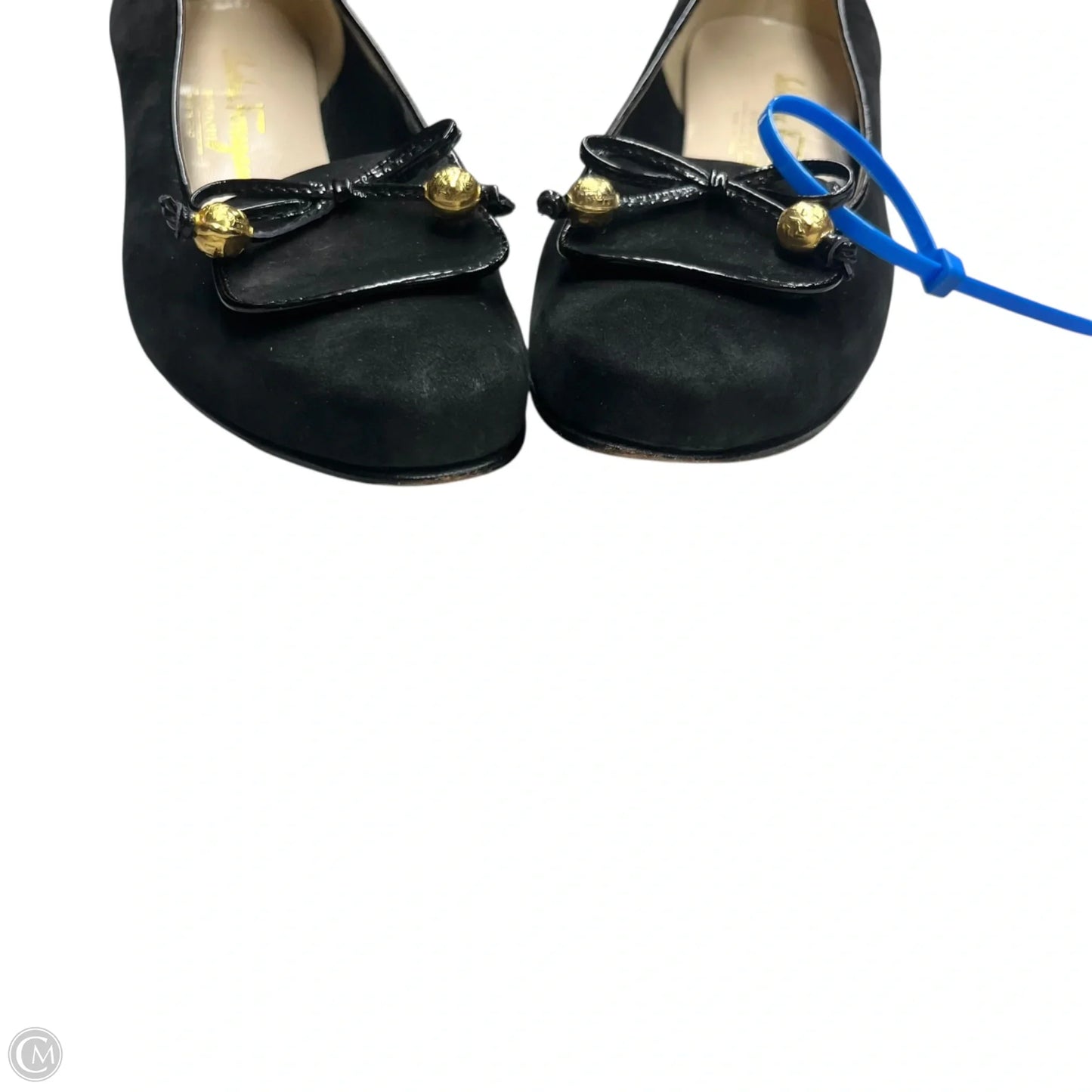 Shoes Luxury Designer By Salvatore Ferragamo In Black, Size: 7