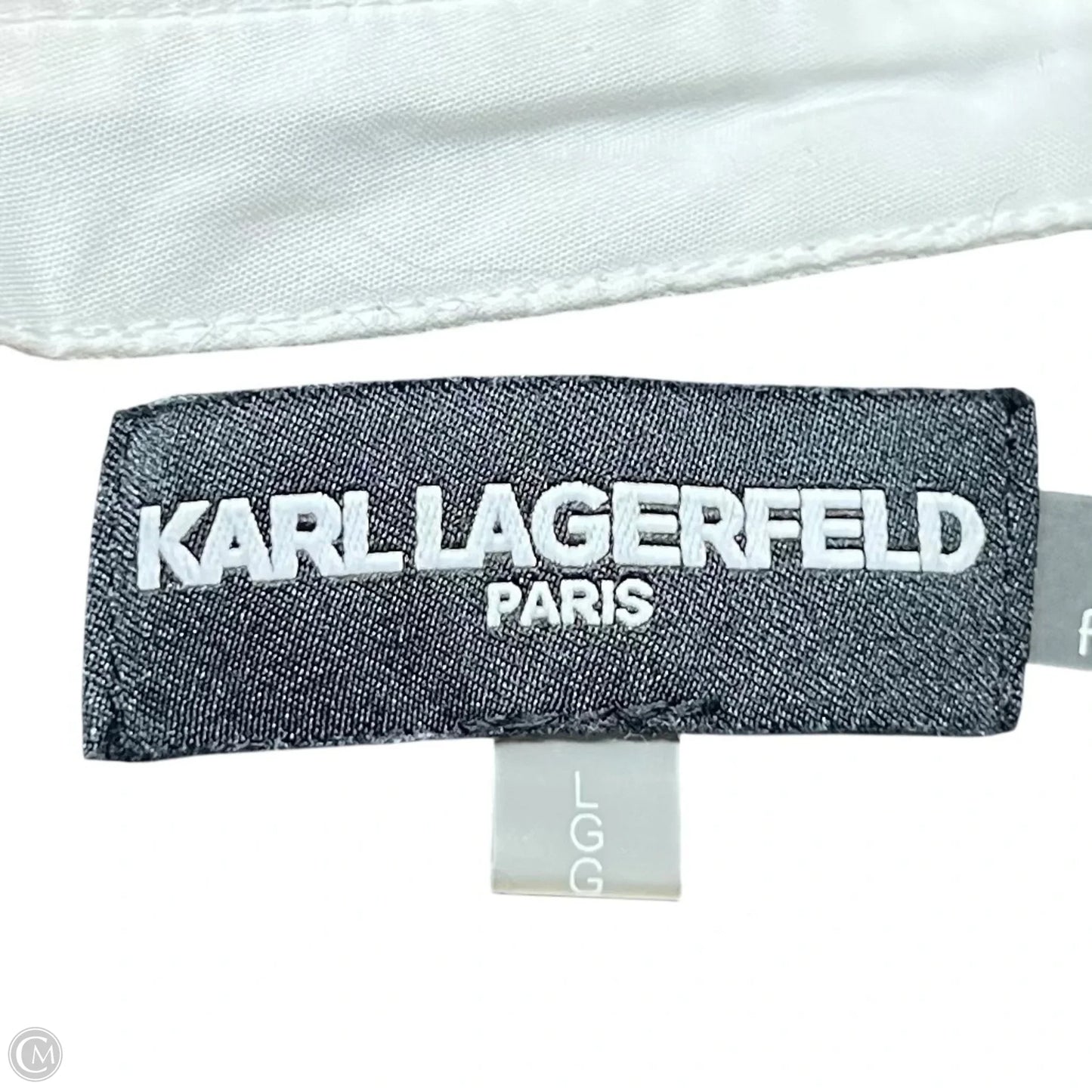 Sweater Designer By Karl Lagerfeld In Black & White, Size: L