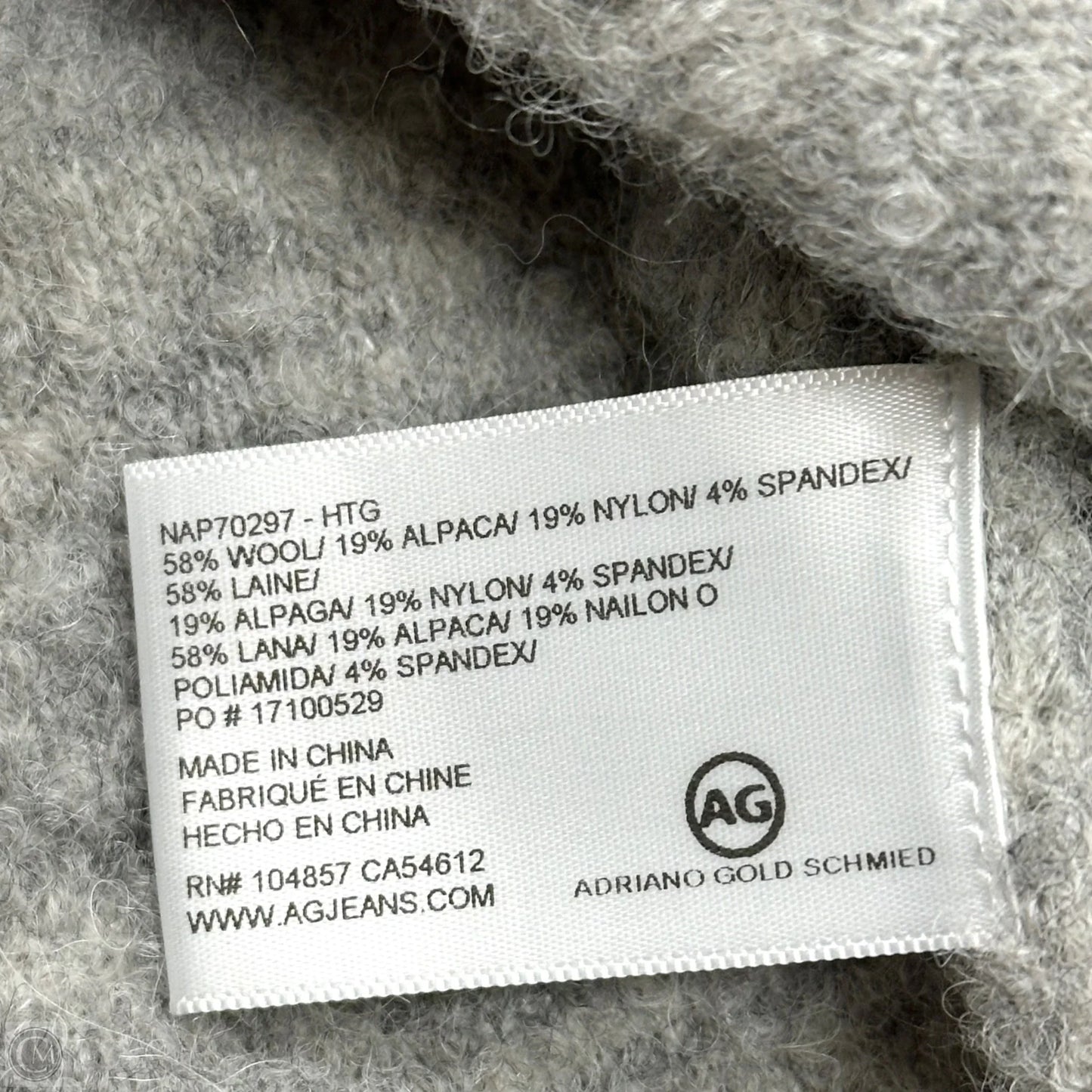 Sweater By Adriano Goldschmied In Grey, Size: S