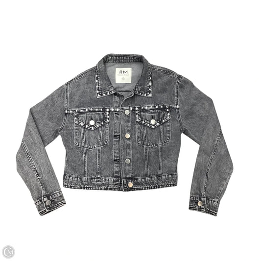Jacket Designer By Rebecca Minkoff In Grey Denim, Size: M