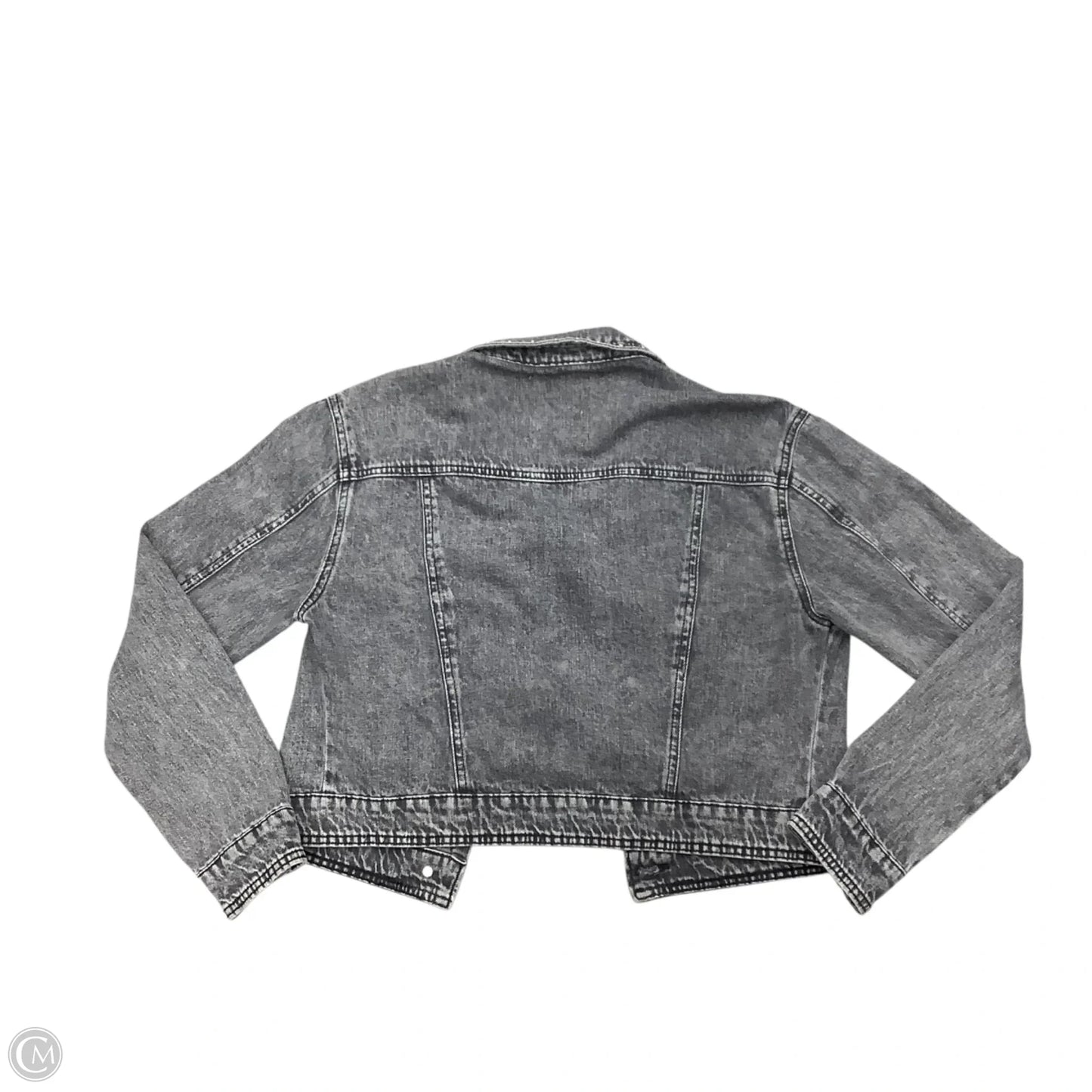 Jacket Designer By Rebecca Minkoff In Grey Denim, Size: M