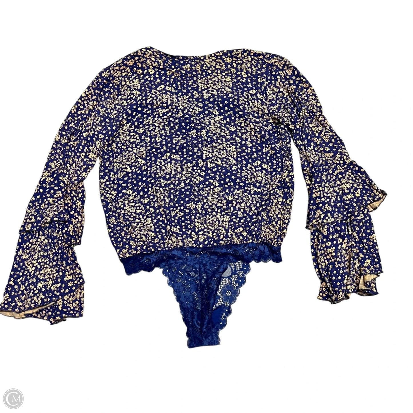 Bodysuit By Free People In Blue & Tan, Size: S