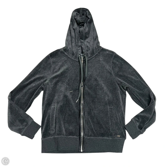 Sweatshirt Hoodie By Calvin Klein In Grey, Size: L