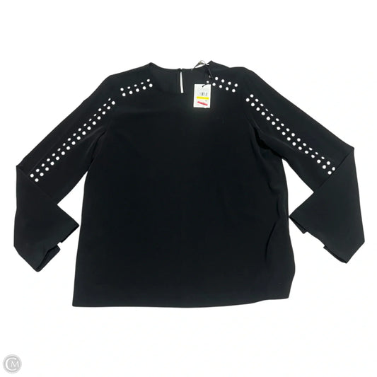 Top Long Sleeve By Calvin Klein In Black, Size: M