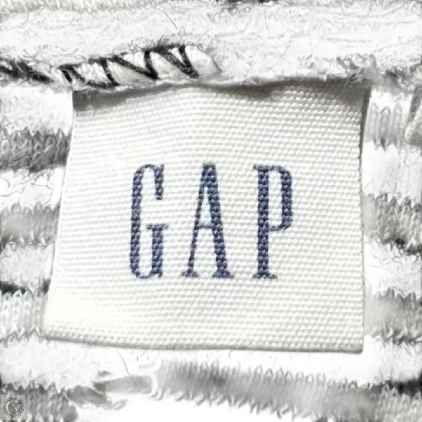 Top Long Sleeve By Gap In Black & White, Size: S