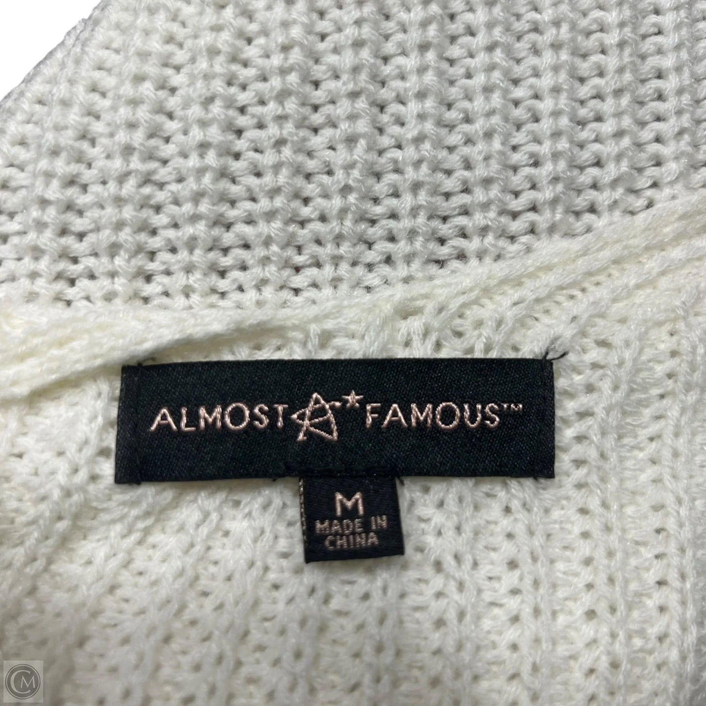 Sweater By Almost Famous In Cream, Size: M