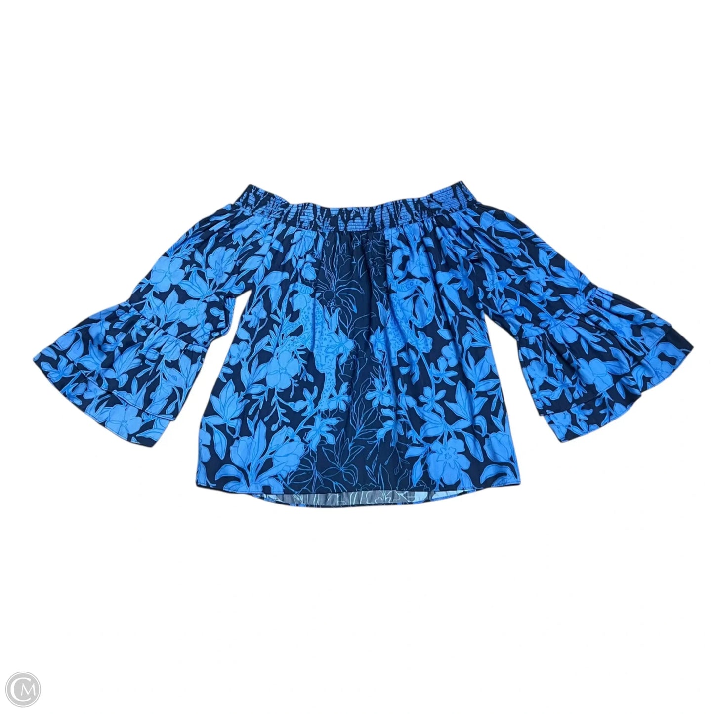 Top Long Sleeve Designer By Lilly Pulitzer In Blue, Size: S