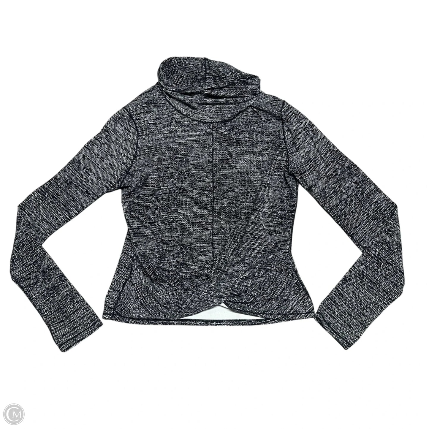 Athletic Top Long Sleeve Collar By Lululemon In Blue & White, Size: M