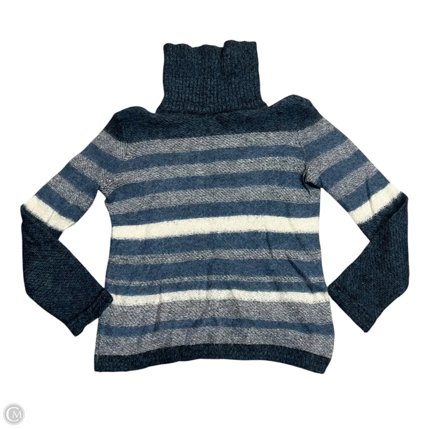 Sweater Designer By Tory Burch In Blue & White, Size: M