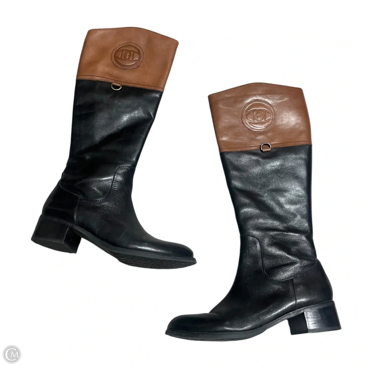 Boots Ankle Heels By Etienne Aigner In Brown, Size: 8.5