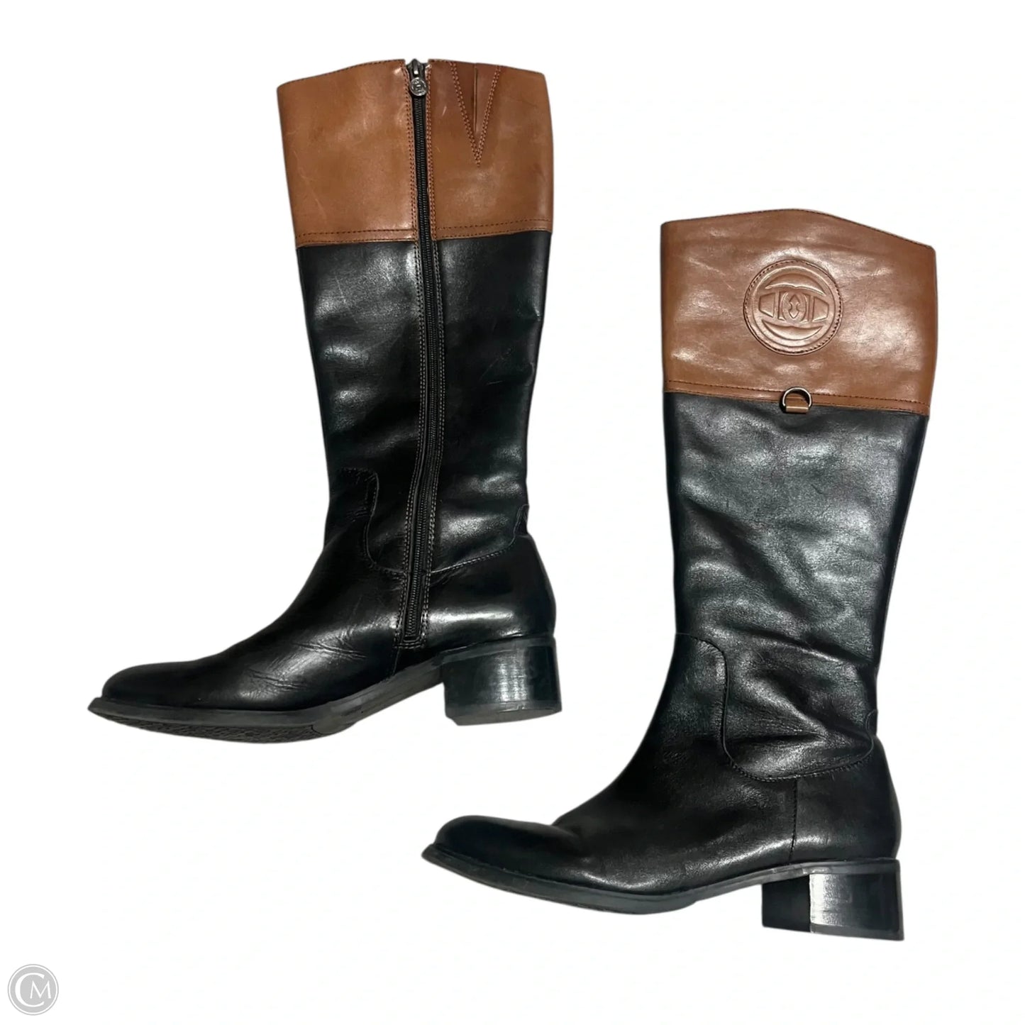 Boots Ankle Heels By Etienne Aigner In Brown, Size: 8.5