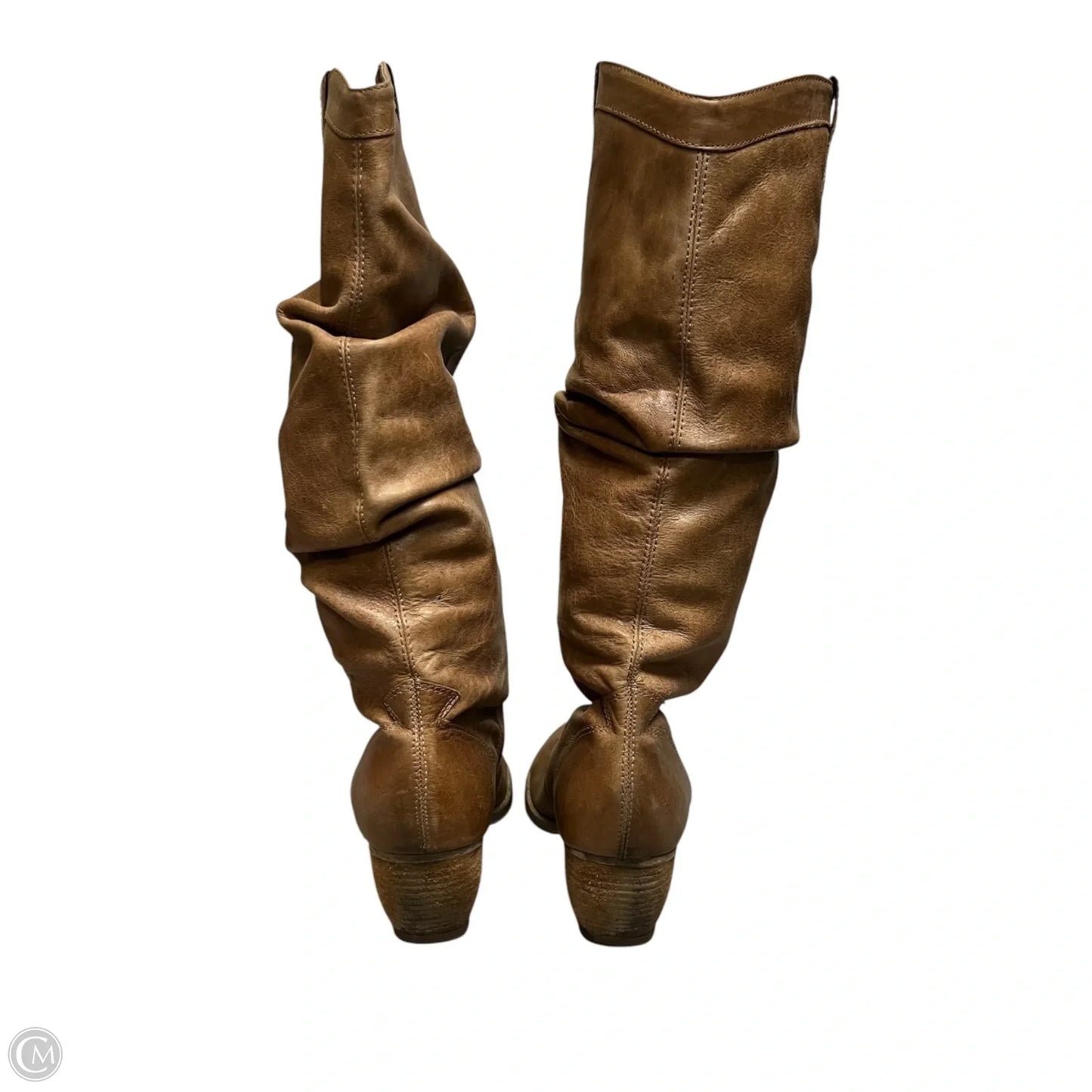 Boots Knee Heels By Mia In Brown, Size: 8