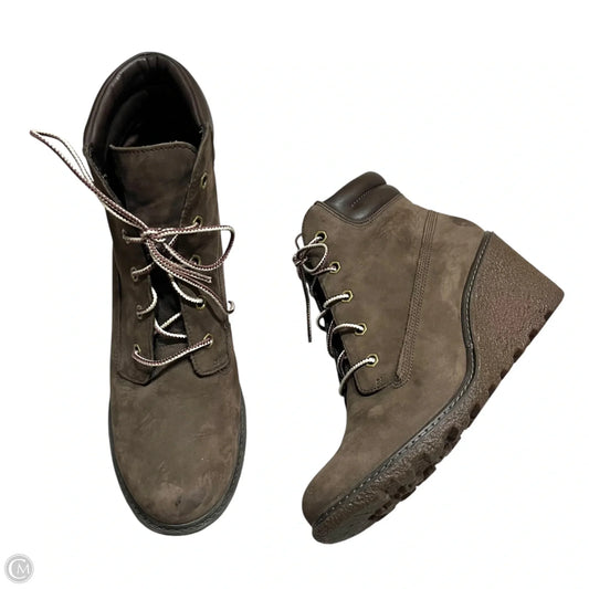 Boots Ankle Heels By Timberland In Brown, Size: 8.5