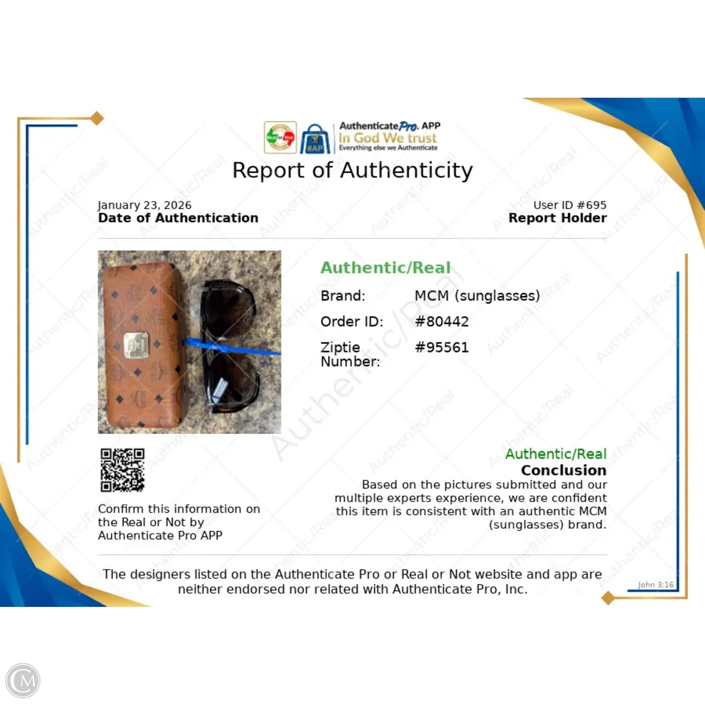 Sunglasses Luxury Designer By Mcm, Size: Large