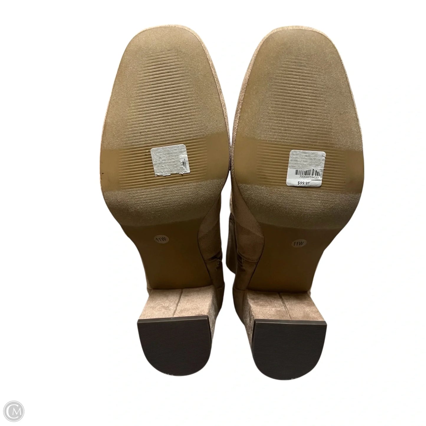 Boots Ankle Heels By Lane Bryant In Taupe, Size: 11