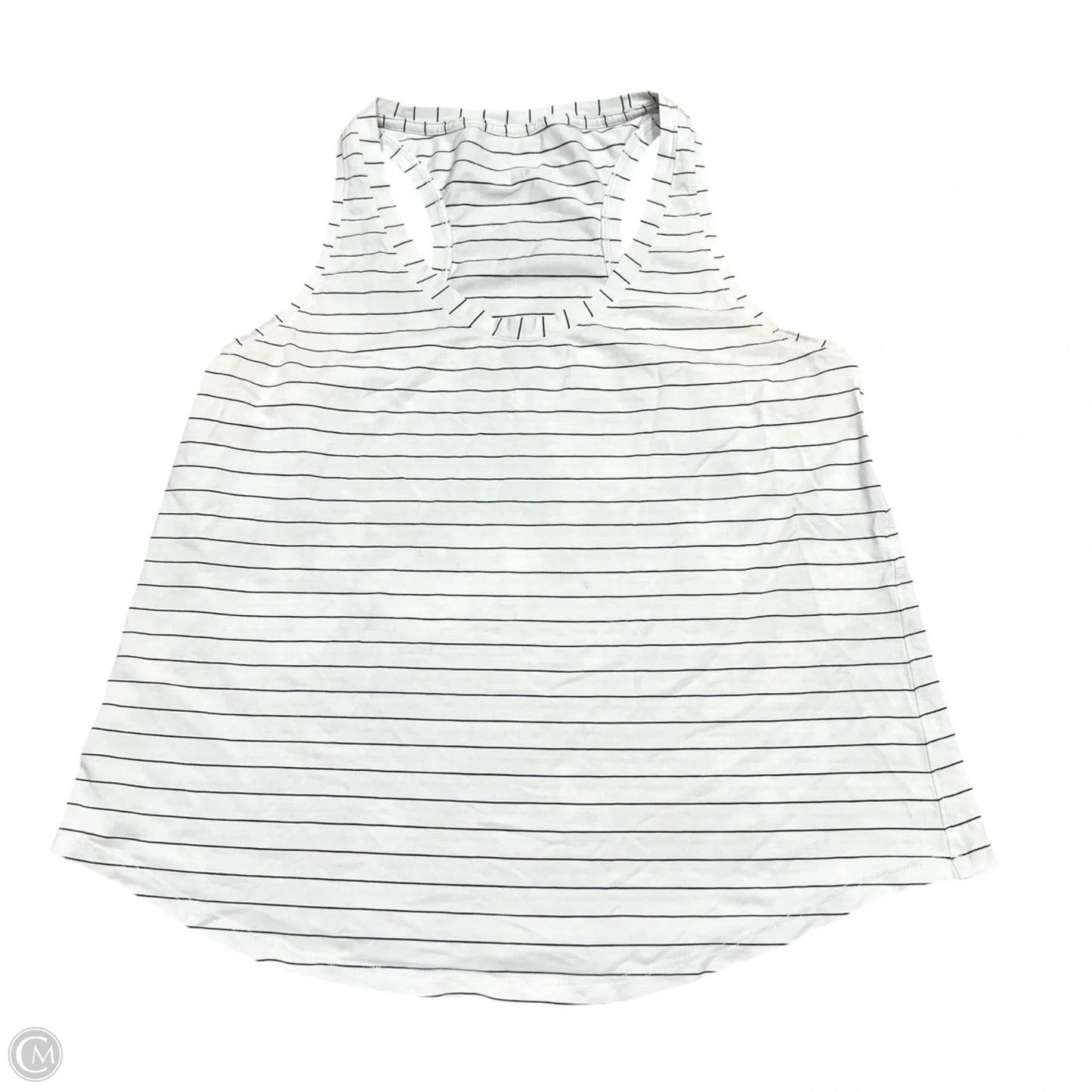 Athletic Tank Top By Lululemon In Black & White, Size: M