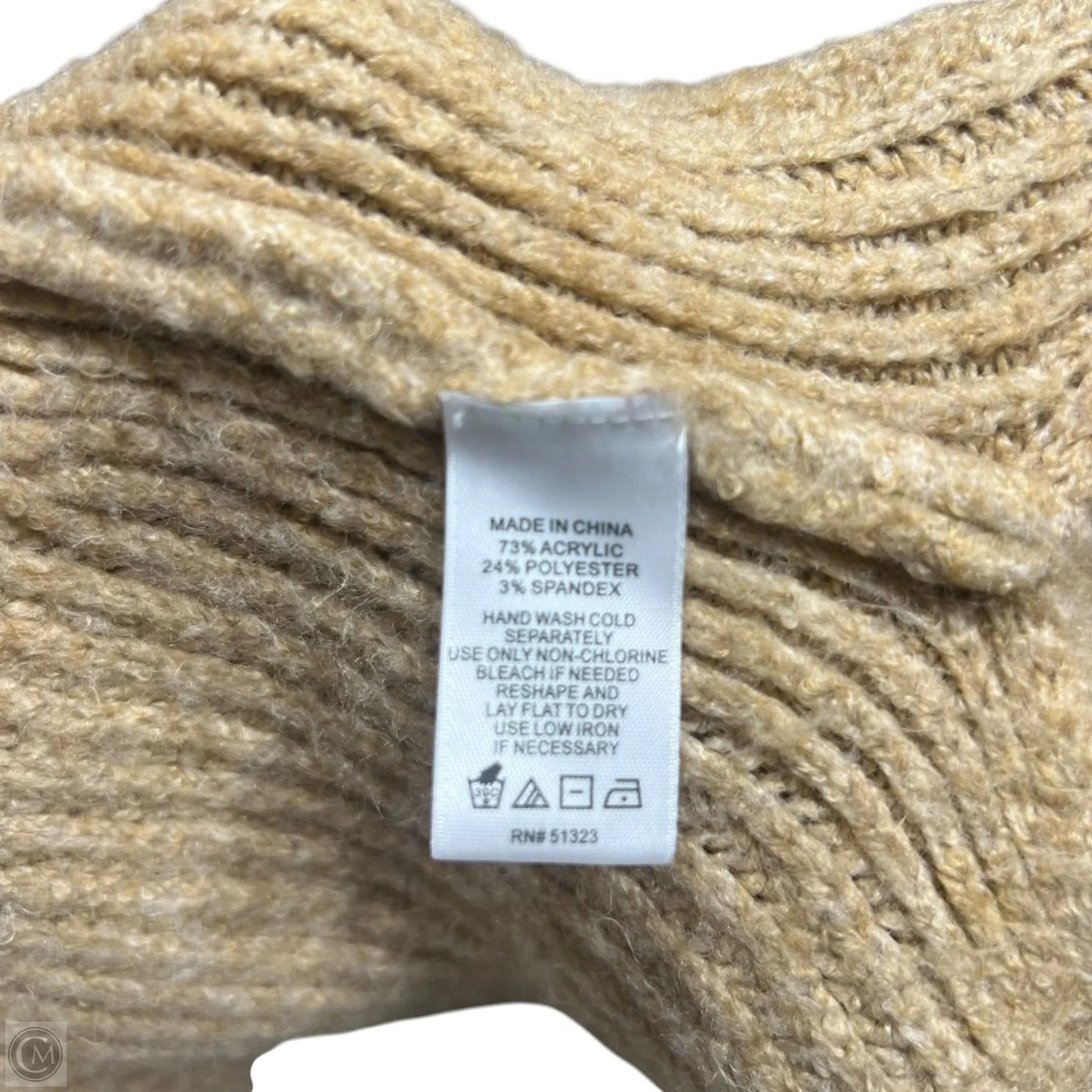 Sweater Short Sleeve By Cece In Tan, Size: L