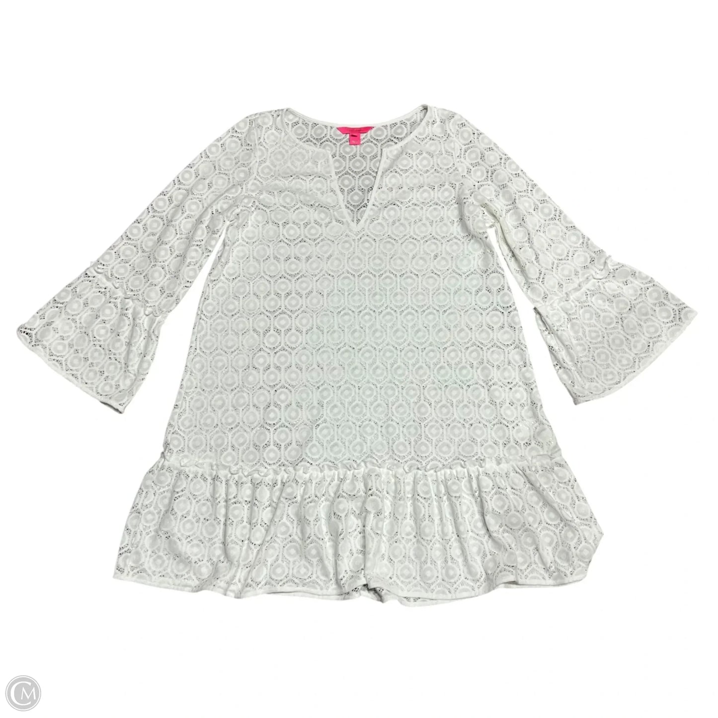Swimwear Cover-up Designer By Lilly Pulitzer In Cream, Size: M