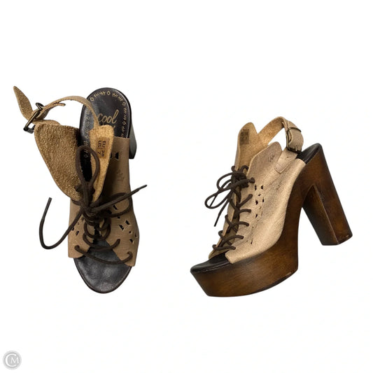 Shoes Heels Block By Coolway In Brown & Tan, Size: 7