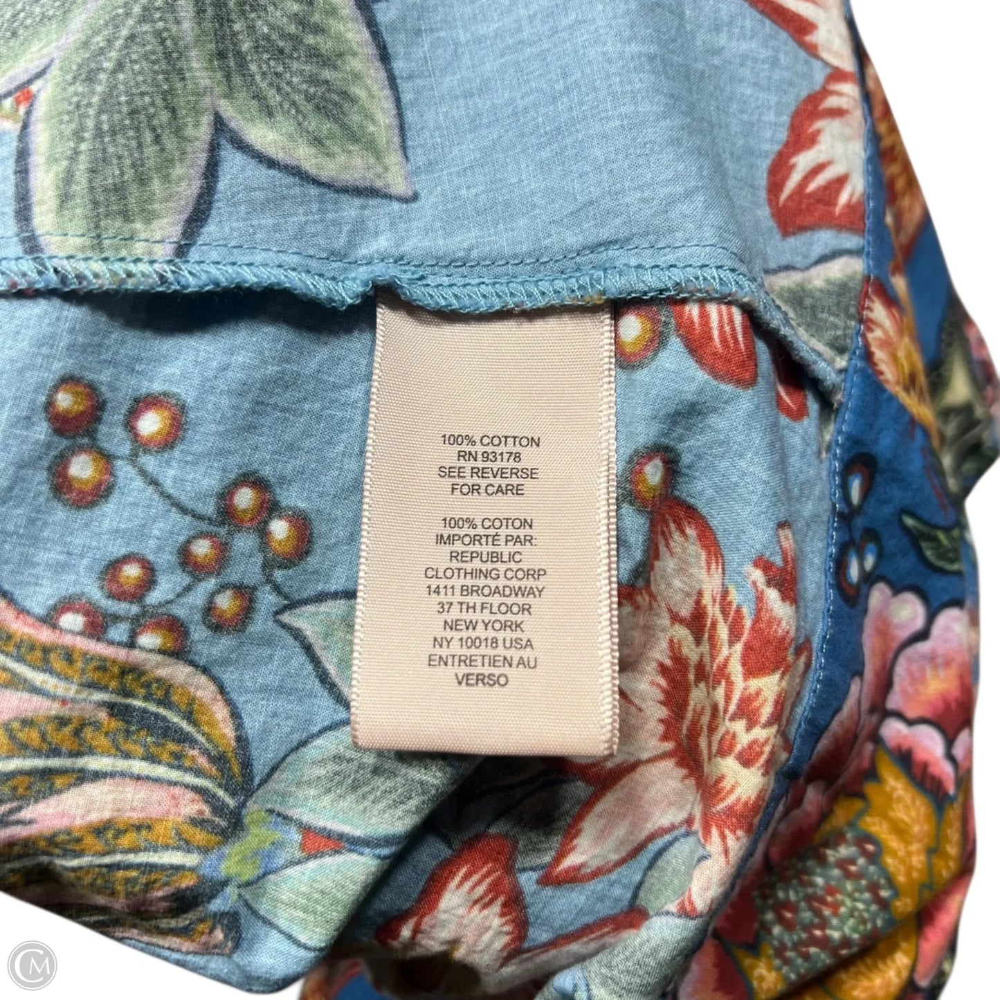 Skirt Maxi By Philosophy In Blue & Pink, Size: L